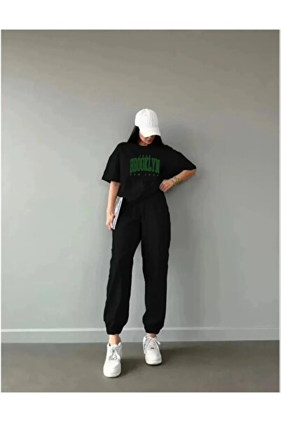 Mythologie Tricou 1898 Brooklyn Sweatpants - Set de trening negru cu tricou j...