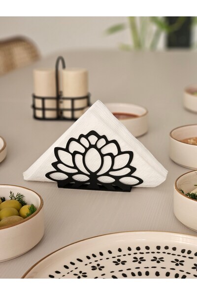 VELUX HOME Lotus Metal Peçetelik Dekoratif 6,9*11,3 Cm