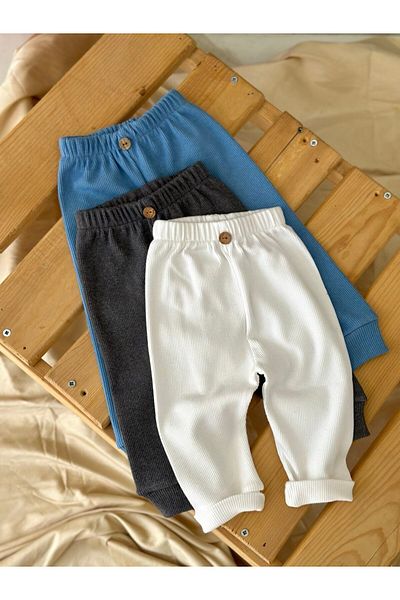 Zuff Baby 3-Piece Fitted Single Bottom Pants Leggings for 0-2 Years Old Baby Boy and Child - Camisole 00032561