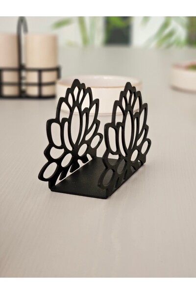 VELUX HOME Lotus Metal Peçetelik Dekoratif 6,9*11,3 Cm