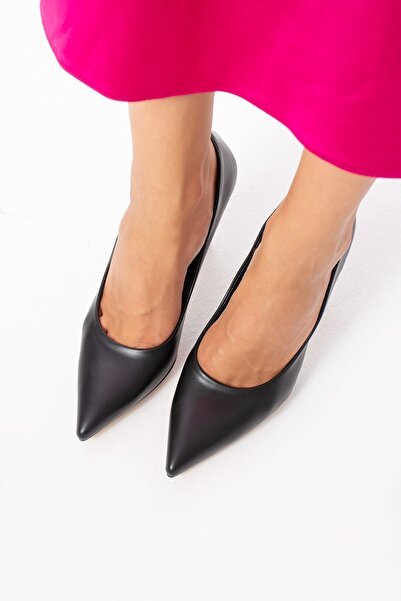 Güllü Shoes Damenschuhe mit Absatz - Hohe Stilettos, bequeme, stilvolle und dünne Arbeitsschuhe, Schwarz, 8,5 cm