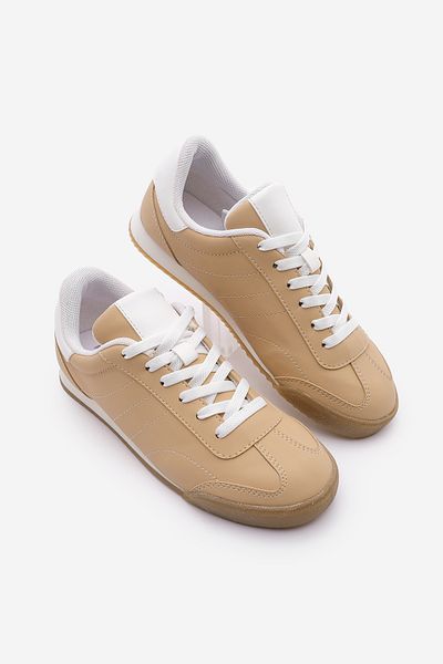 Marjin Nisla Camel Damen-Sneaker – Sportschuhe mit Nahtdetails
