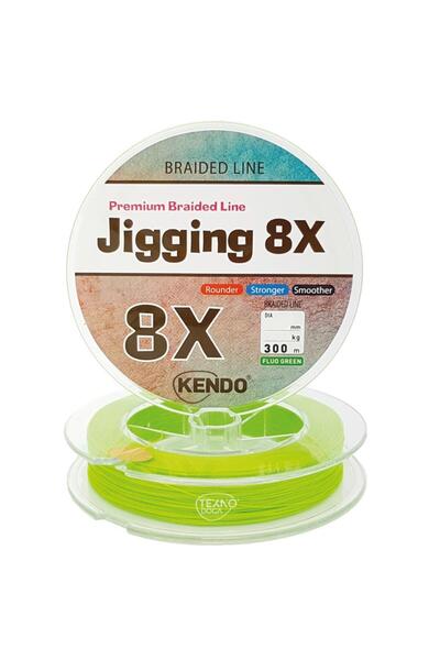 Kendo Jigging 8x Flash ( Fluo Green ) Örgü Ip Olta Misinası 300mt 0.36 Mm