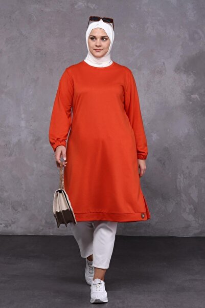 Ferace Plus Size Women's Hijab Tunic - Two Thread Combed Cotton