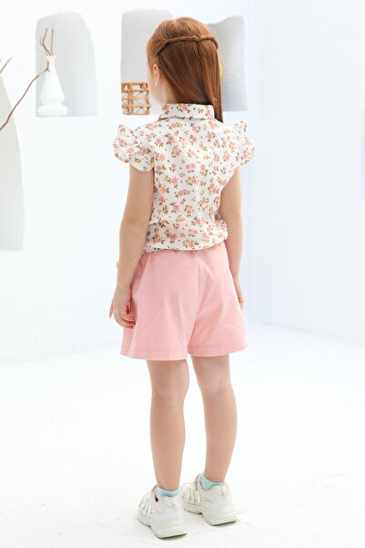 Mutlu Kids FİYONKLU KIZ GABARDİN ŞORT ETEK