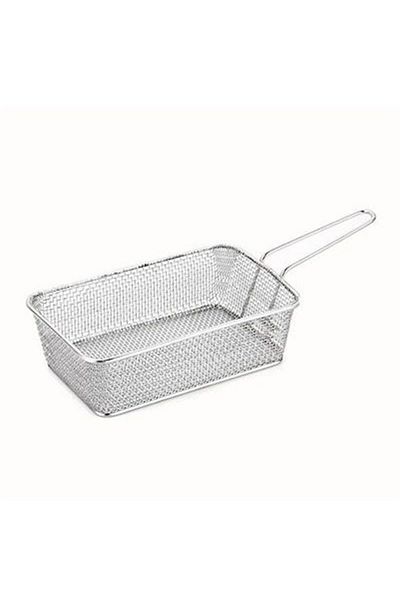 Altınbaşak Stainless Rectangular Fryer Basket, 12X20X8 cm