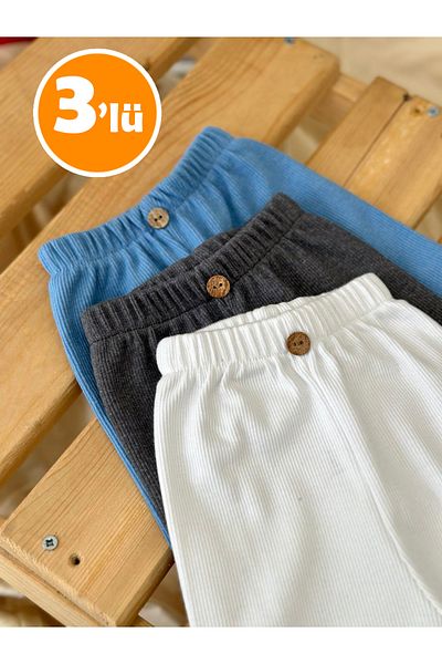 Zuff Baby 3-Piece Fitted Single Bottom Pants Leggings for 0-2 Years Old Baby Boy and Child - Camisole 00032561