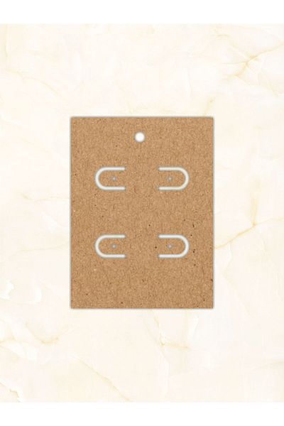 Grdall 25 Pieces - Kraft Earring Card - 2 Pack Earring Card - Unprinted Jewelry Card