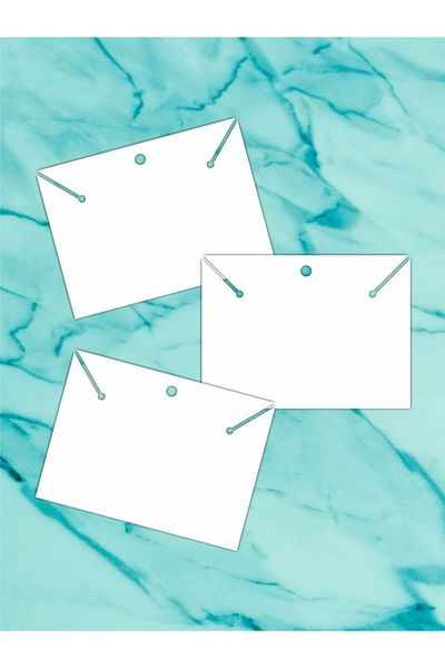 Grdall 25 Pieces - White Horizontal Necklace Card - Necklace Card - Unprinted Jewelry Card
