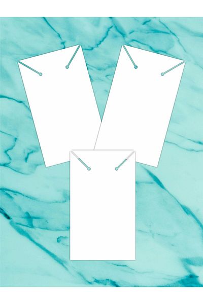 Grdall 25 Pieces - White Necklace Card - Necklace Card - Unprinted Jewelry Card