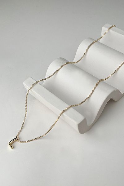 Modex Gold Color Three-Dimensional Letter L Necklace (45+5cm)