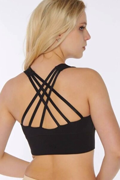 rasce Arkası Çapraz Sırt Detaylı  Destekli  Spor Sütyen/Büstiyer