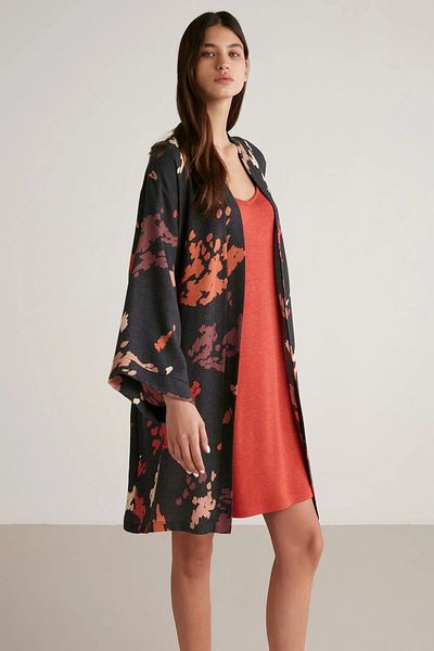 Penyemood Soft Textured Waist Birded Nightwear Morning Suit