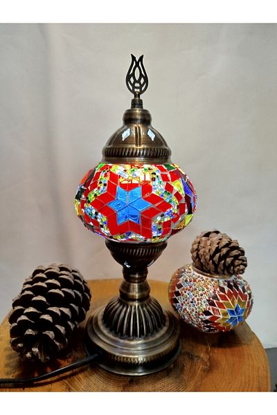 CYL Authentic Mosaic Lampshade - Handmade and Table Lamp with Bulb Gift