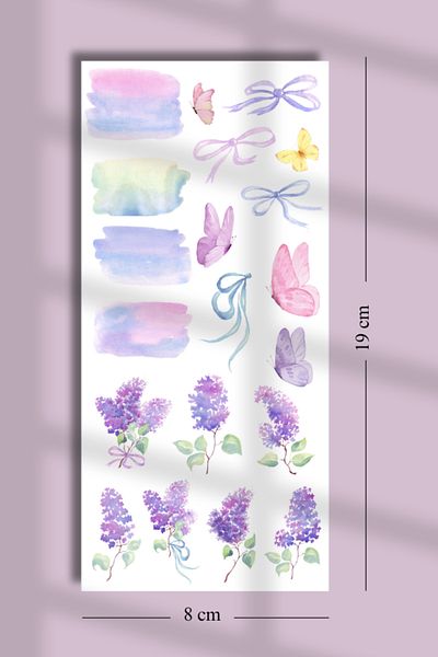 Hume Craft Σετ αυτοκόλλητων με θέμα την κορδέλα 9x19 cm - για Bullet Journal και Scrapbook Collage