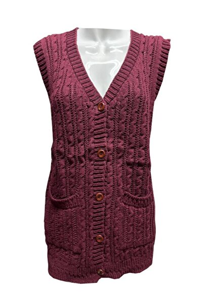 Ciciten Pocketed Buttoned Casual Knitwear Vest Mother's Vest
