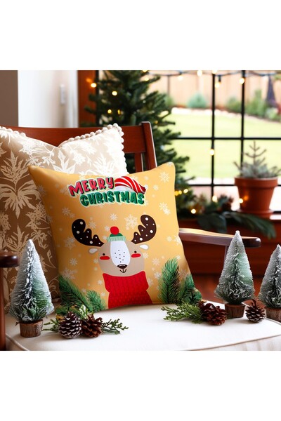 menesahome Різдвяна тематика оленя з візерунком цифровий друкований диван под...