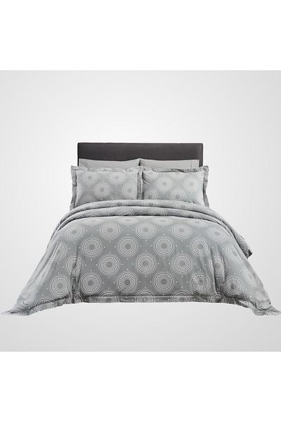 Donetella Printed Bedding Comforter Set, 7 Pcs King Size Fits 240x260 Cms With 350 GSM Detachable Filler