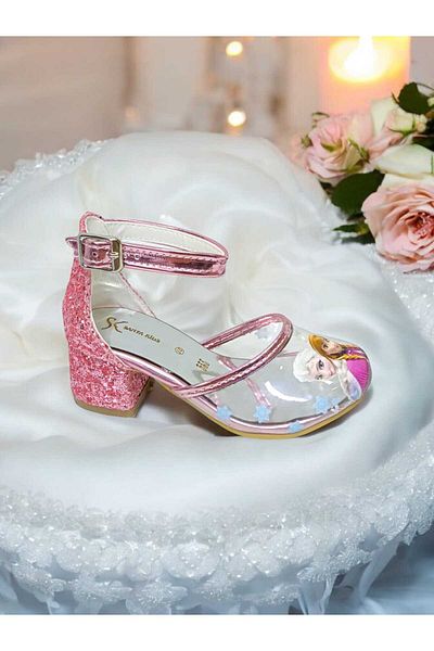 PATİK BEBE Pantofi cu toc confortabil prințesă roz pentru fete