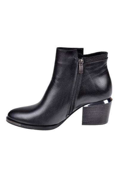 pullman Maximino Hakiki Deri Kalın Topuklu Kadın Bot MX-242 SİYAH