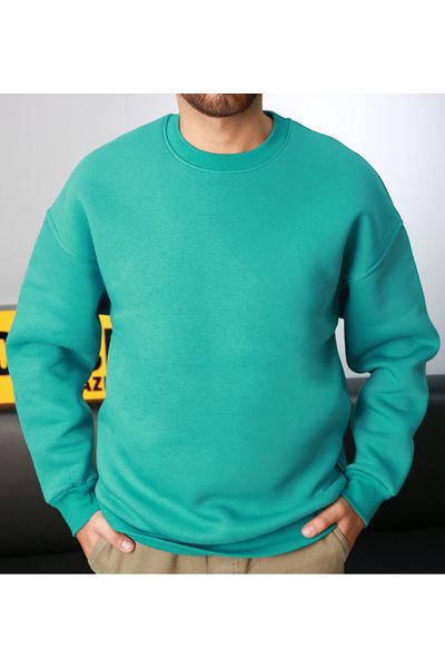 AMAZING CRASH Φούτερ Unisex Basic Crew Neck Oversize με λάδι
