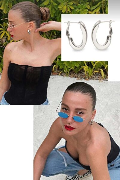 By Zeyna Aksesuar Kadın Özel Tasarım 2.5 cm  Küpe ZYN21