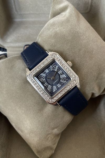Leerybee Women's Leather Wristwatch with Stone Detail - Nla-280
