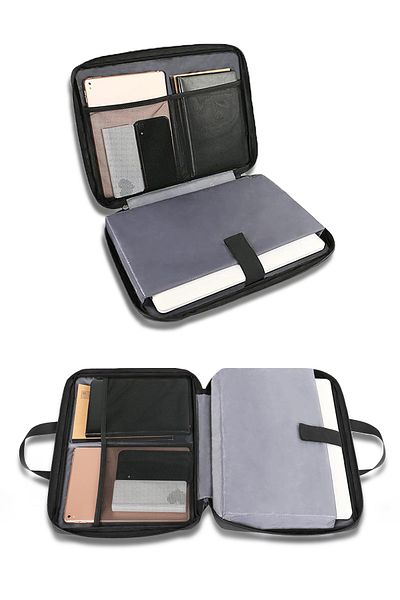 D'VERS 14-15,6-16,1-16,9 ιντσών Organizer Μαύρη Unisex Χέρι, Ώμος, Υπολογιστής, Σημειωματάριο, Τσάντα Laptop