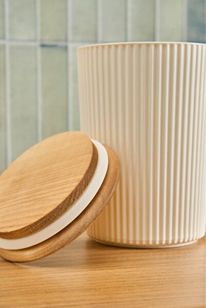 Karaca Massimo Jar - 0.9 Lt Cream Storage Container