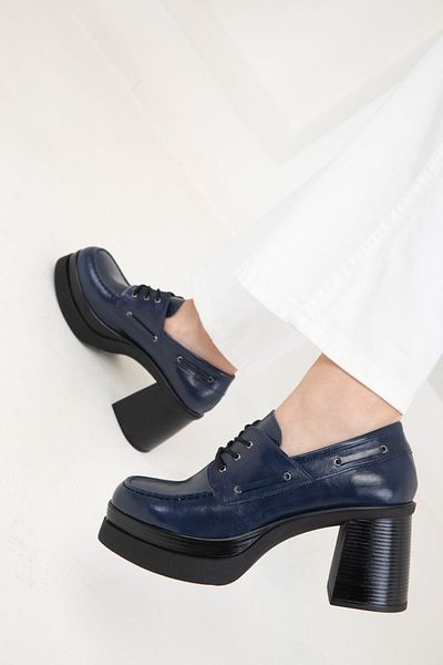 SOHO Navy Blue Women's Classic Heeled Shoes 20087