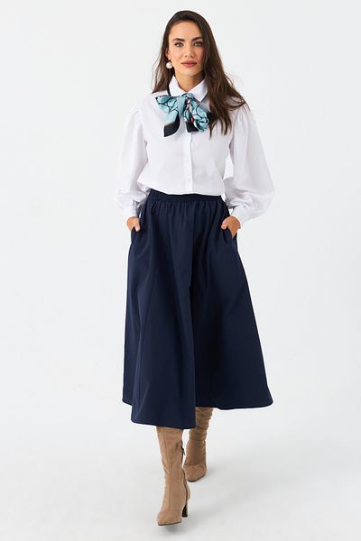 Cool & Modest Γυναικεία φούστα καμπάνα Navy Blue - ELA3951