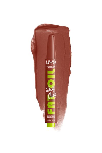 NYX Professional Makeup Fat Oil Slick Click Brightening Moisturizing Nude Tone Lip Balm - 05 Link in My Bio