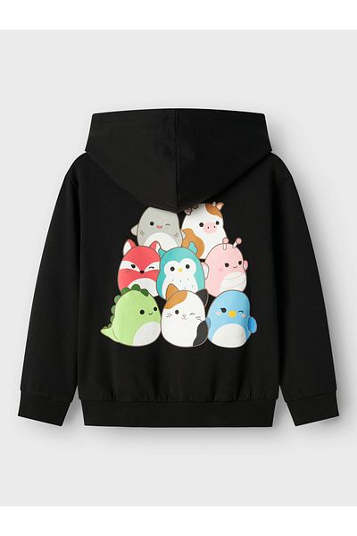 name ıt Nkfofi Squish Nreg Sweat Wh Bru Bfu - Relaxed Fit Sweatshirt