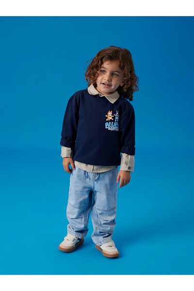 name ıt Nmmnuse Bluey Nreg Sweat Bru Sky - Turquoise Color Sweatshirt
