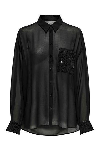 ONLY ONLOBI LS SEQUINS DETAIL SHIRT WVN