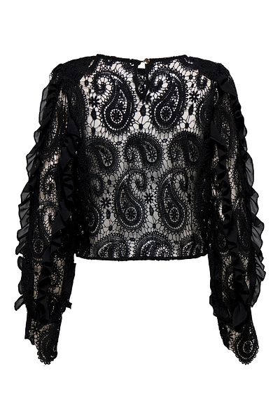 ONLY ONLHALLIE LS LACE TOP WVN