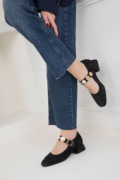 SOHO Classic Black Matte Women's Heeled Shoes - 20122