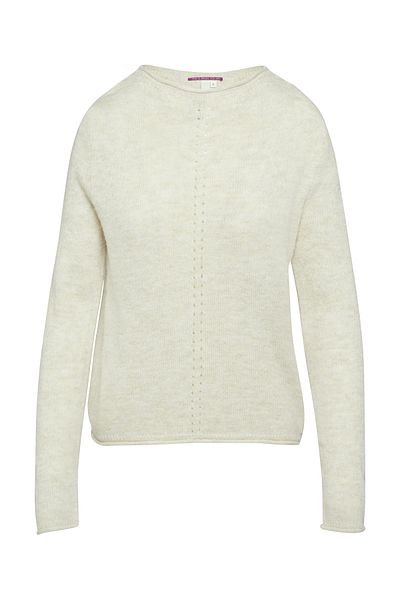 QS by s.Oliver Soft Knitted Pullover with a Stand-Up Collar and Rolled Edges