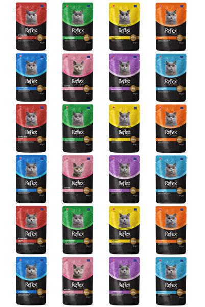 Reflex Pouch Kedi Yaş Mama Çeşitleri 85 Gr X 24 Adet