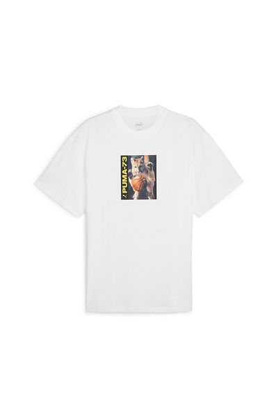 Puma Ανδρικό μπλουζάκι μπάσκετ - Banned From TV, SS Tee, Λευκό, 62715301