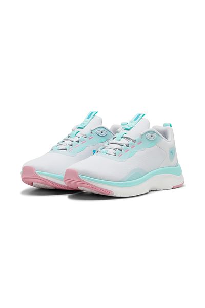 Puma SOFTRIDE Orla - Silver Mist - Puma White - Kalhoty Zarma - Aqua Glossy