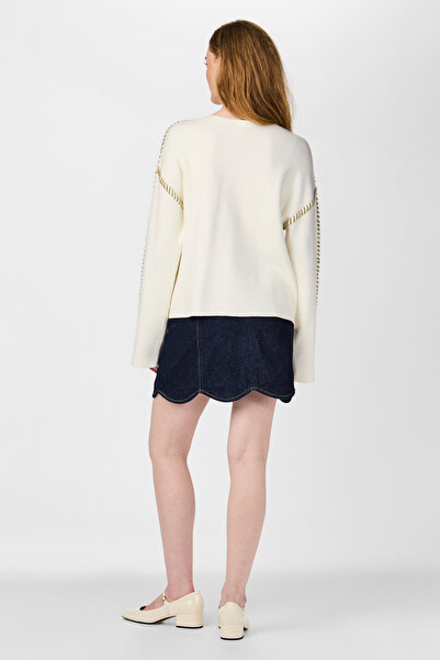 YAS. Y.A.S. Women'S/girlS' Sweatshirt - Star White