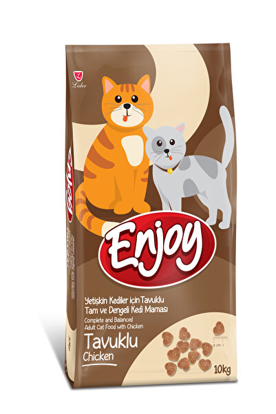 Enjoy Yetişkin Kediler için Tavuklu Tam ve Dengeli Kedi Maması 10 kg