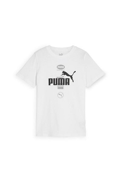 Puma Puma White Graphic Patterned Power Tee