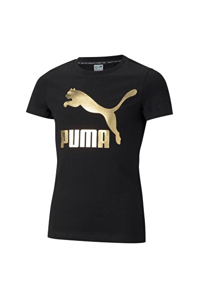 Puma Youth Girls Classics Logo Tee - Black