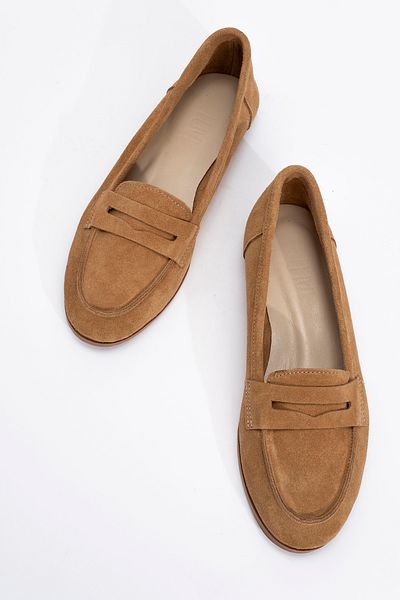LuviShoes F02 Damen-Ballerinas aus Clay-Wildleder
