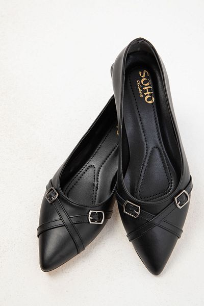 SOHO Klassische schwarze Damenschuhe mit Absatz – 20128