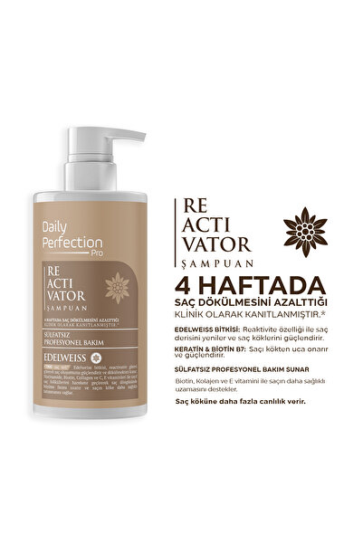DAILY PERFECTION PRO Saç Dökülmesine Karşı Etkili Şampuan Reactivatör 450 ml