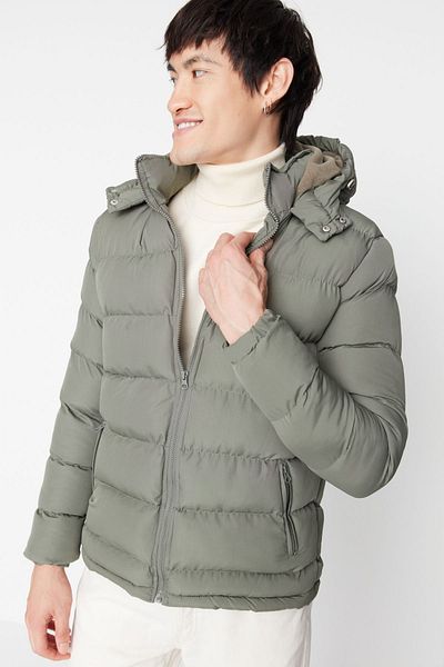 Trendyol Collection Khakifarbene, aufblasbare Winterjacke – reguläre Passform, wind- und wasserabweisend TMNAW22MO0132