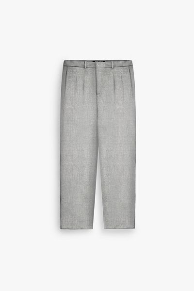 ablukaonline Graue Baggy-Fit-Stoffhose für Herren